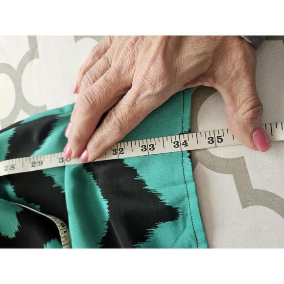 Almost Famous Chevron Print Dress - Teal & Black - Picture 6 of 7